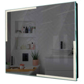 Specchio LED Quadrato | Controllo tramite interruttore a muro | Luce bianca neutra - Reyze Serie Edge Modello 2